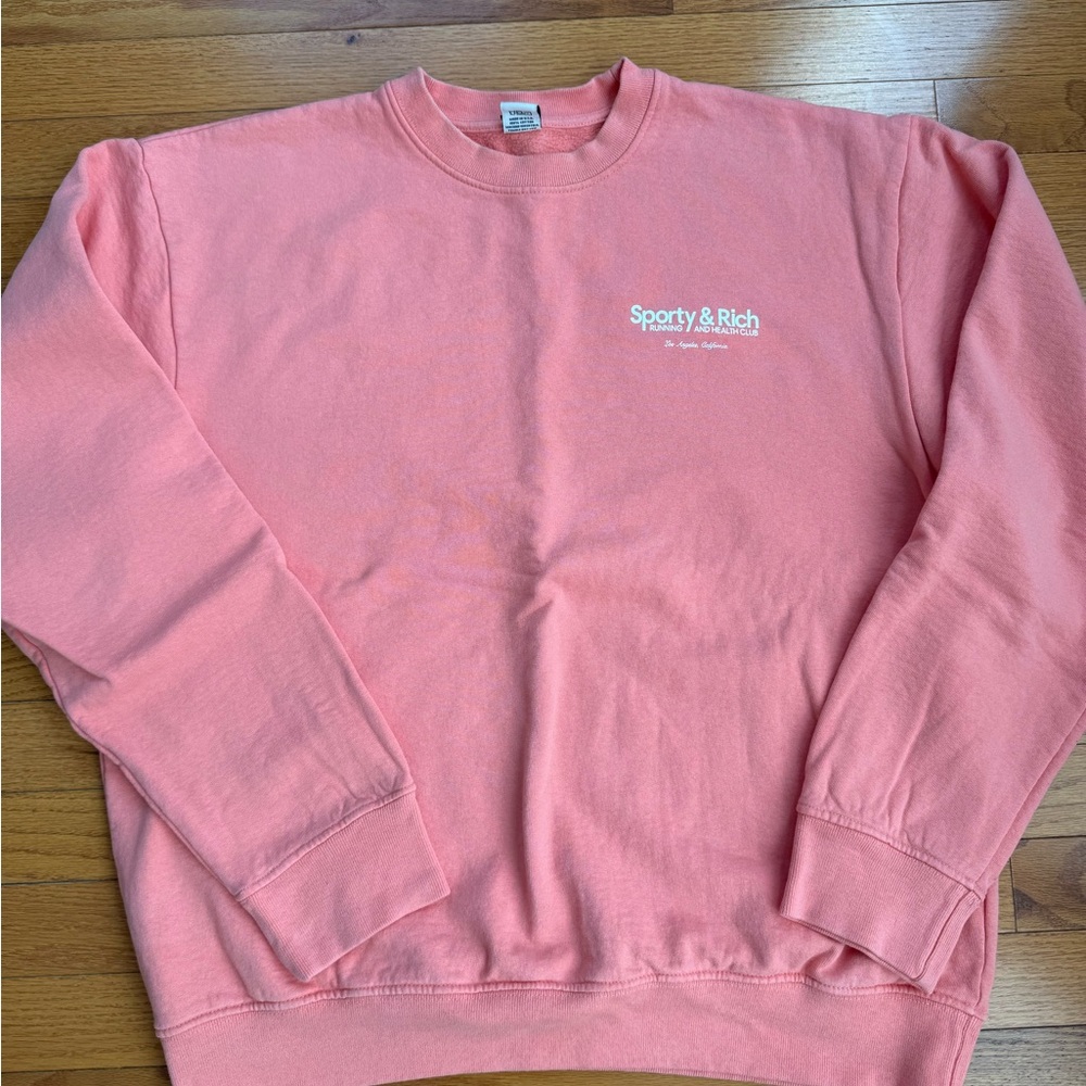 Sporty & Rich Coral Crewneck Sweater